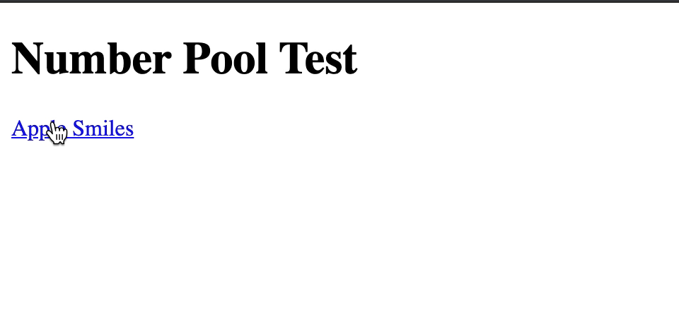 Number Pool Test example link