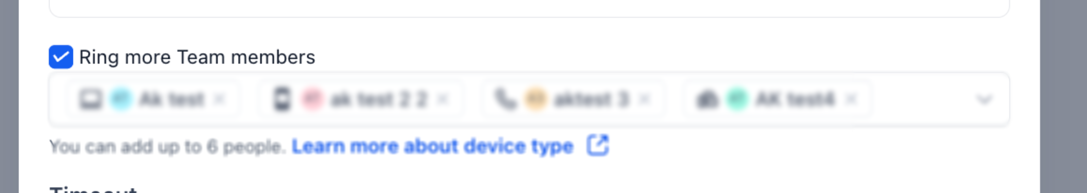 Ring More Team Members enabled with additional users